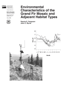 Environmental Characteristics of the Grand Fir Mosaic and Adjacent Habitat Types