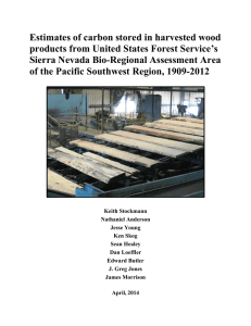 Estimates of carbon stored in harvested wood