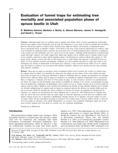 Evaluation of funnel traps for estimating tree spruce beetle in Utah
