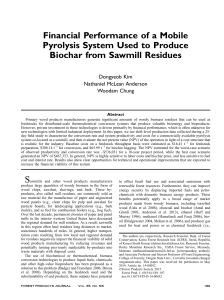 Financial Performance of a Mobile Pyrolysis System Used to Produce Dongyeob Kim
