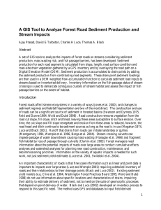A GIS Tool to Analyze Forest Road Sediment Production and