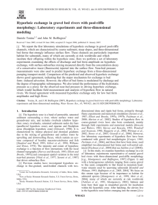 Hyporheic exchange in gravel bed rivers with pool-riffle