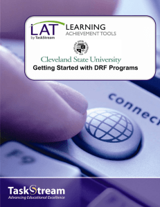 Getting Started with DRF Programs - 1 -