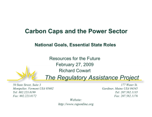 The Regulatory Assistance Project Carbon Caps and the Power Sector