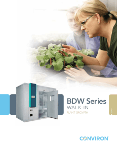 BDW  Series WALK-IN PLANT GROWTH ALK-IN