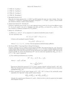 Physics 312: Problem Set 4 1. C-TDL Ch. X problem 1
