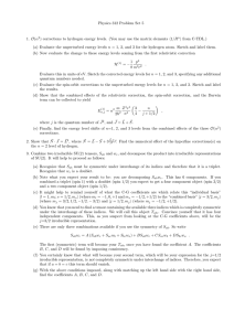 Physics 312 Problem Set 5 1. O(α