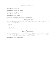 Physics 312 – Problem Set 10