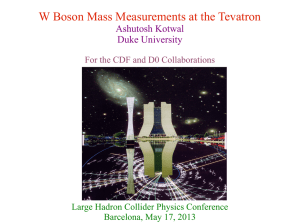 W Boson Mass Measurements at the Tevatron Ashutosh Kotwal Duke University