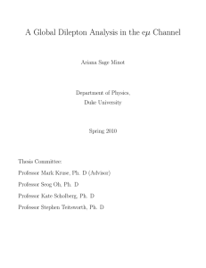 A Global Dilepton Analysis in the eµ Channel