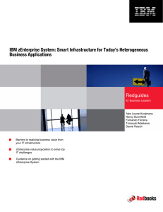 Front cover IBM zEnterprise System: Smart Infrastructure for Today’s Heterogeneous Business Applications Redguides