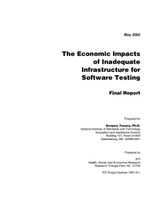 The Economic Impacts of Inadequate Infrastructure for Software Testing