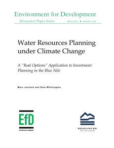 Environment for Development Water Resources Planning under Climate Change