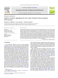 Adaptive multicut aggregation for two-stage stochastic linear programs with recourse Svyatoslav Trukhanov