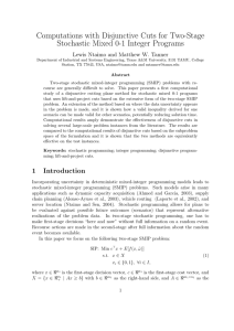 Computations with Disjunctive Cuts for Two-Stage Stochastic Mixed 0-1 Integer Programs