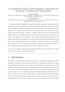 A Comparative Study of Decomposition Algorithms for Stochastic Combinatorial Optimization Lewis Ntaimo