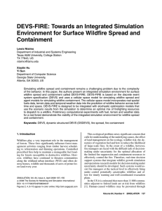 DEVS-FIRE: Towards an Integrated Simulation Environment for Surface Wildfire Spread and Containment