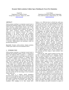 Dynamic Multi-resolution Cellular Space Modeling for Forest Fire Simulation