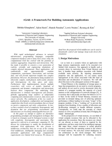 vGrid: A Framework For Building Autonomic Applications  Bithika Khargharia , Salim Hariri