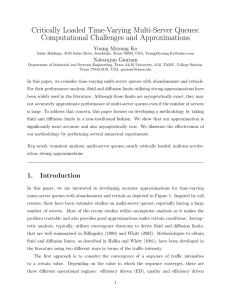 Critically Loaded Time-Varying Multi-Server Queues: Computational Challenges and Approximations Young Myoung Ko