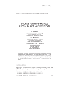 BOUNDS FOR FLUID MODELS DRIVEN BY SEMI-MARKOV INPUTS PEIS134-3 N . G