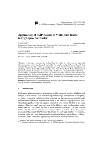 Applications of SMP Bounds to Multi-class Traffic in High-speed Networks ∗