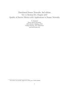 Distributed Sensor Networks, 2nd edition Vol. 2, Section II.I, Chapter #47
