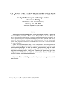 On Queues with Markov Modulated Service Rates