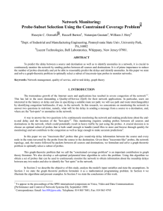 Network Monitoring: Probe-Subset Selection Using the Constrained Coverage Problem