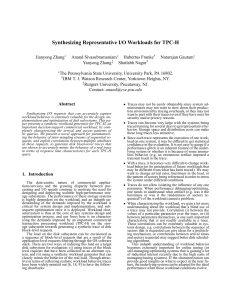 Synthesizing Representative I/O Workloads for TPC-H