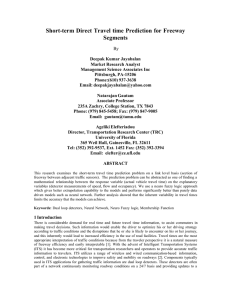 Short-term Direct Travel time Prediction for Freeway Segments