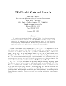 CTMCs with Costs and Rewards