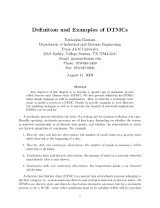 Definition and Examples of DTMCs