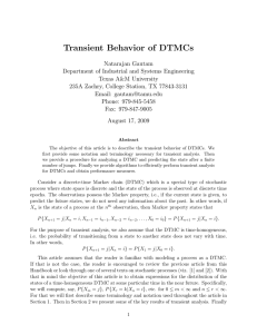 Transient Behavior of DTMCs