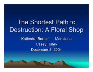 The Shortest Path to Destruction: A Floral Shop Kathedra Burton Mari Juno