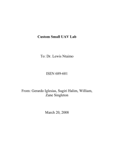 Custom Small UAV Lab To: Dr. Lewis Ntaimo  ISEN 689-601