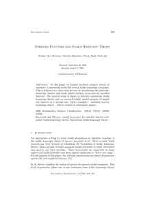 Enriched Functors and Stable Homotopy Theory