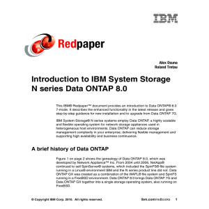 Red paper Introduction to IBM System Storage N series Data ONTAP 8.0