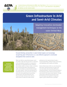 Green Infrastructure in Arid and Semi-Arid Climates Adapting innovative stormwater