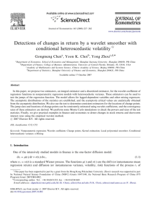 Detections of changes in return by a wavelet smoother with