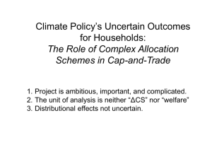 Climate Policy’s Uncertain Outcomes for Households: The Role of Complex Allocation