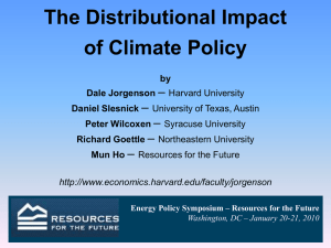 The Distributional Impact of Climate Policy –