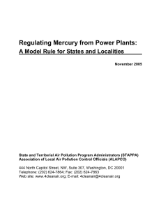 Regulating Mercury from Power Plants: