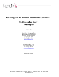 Wind Integration Study - Final Report EnerNex Corporation