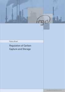 Regulation of Carbon Capture and Storage Policy Brief international risk governance council
