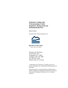 Emissions Trading with Telecommuting Credits: Regulatory Background and Institutional Barriers