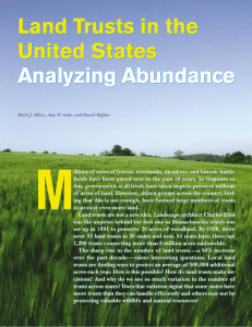 M Land Trusts in the United States Analyzing Abundance