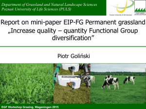 Report on mini-paper EIP-FG Permanent grassland diversification”
