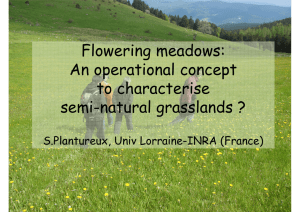 Flowering meadows: An operational concept to characterise semi-natural grasslands ?
