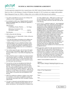 TECHNICAL MEETING EXHIBITOR AGREEMENT